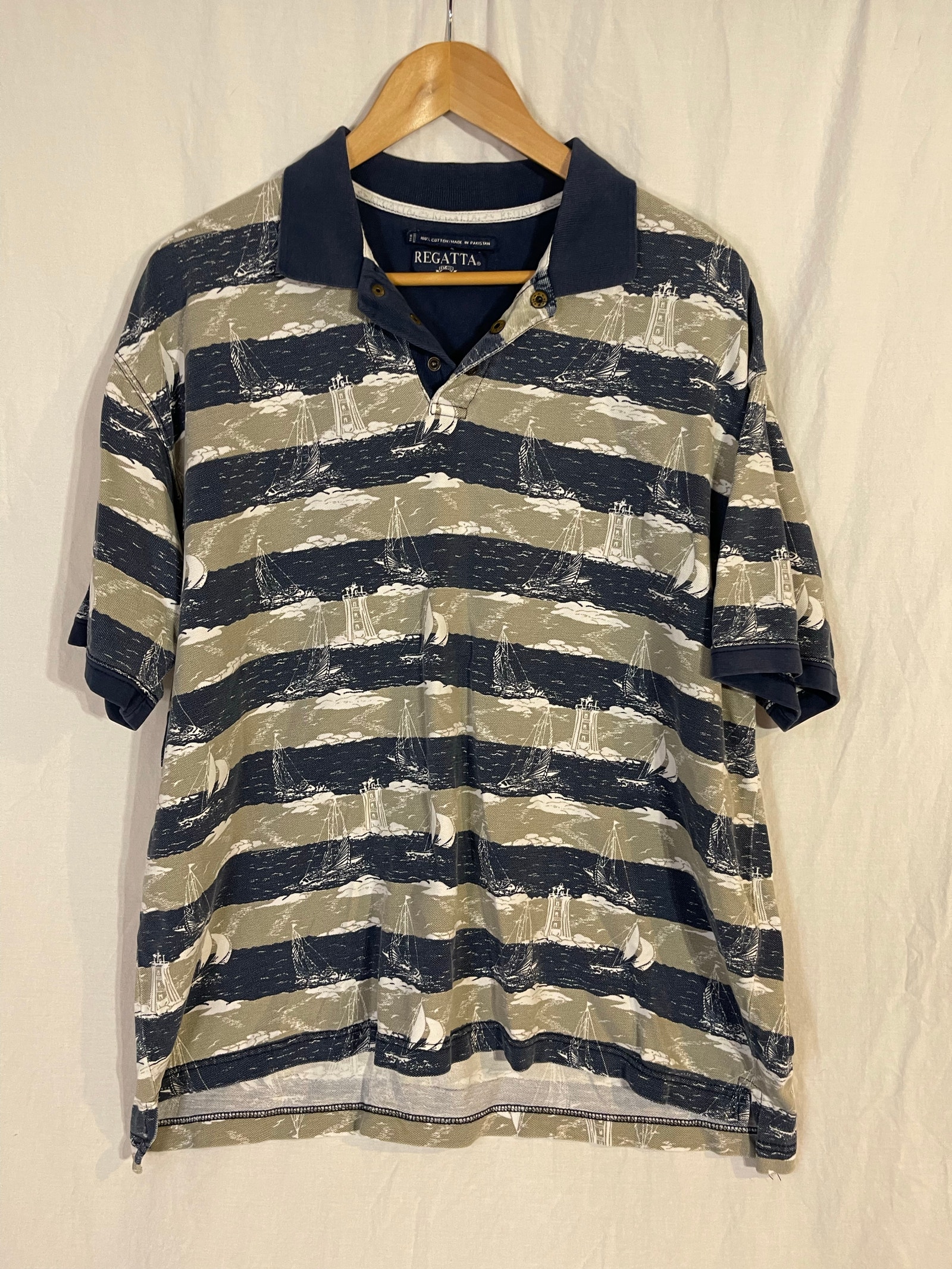 Vintage Regatta Mens Xl Polo